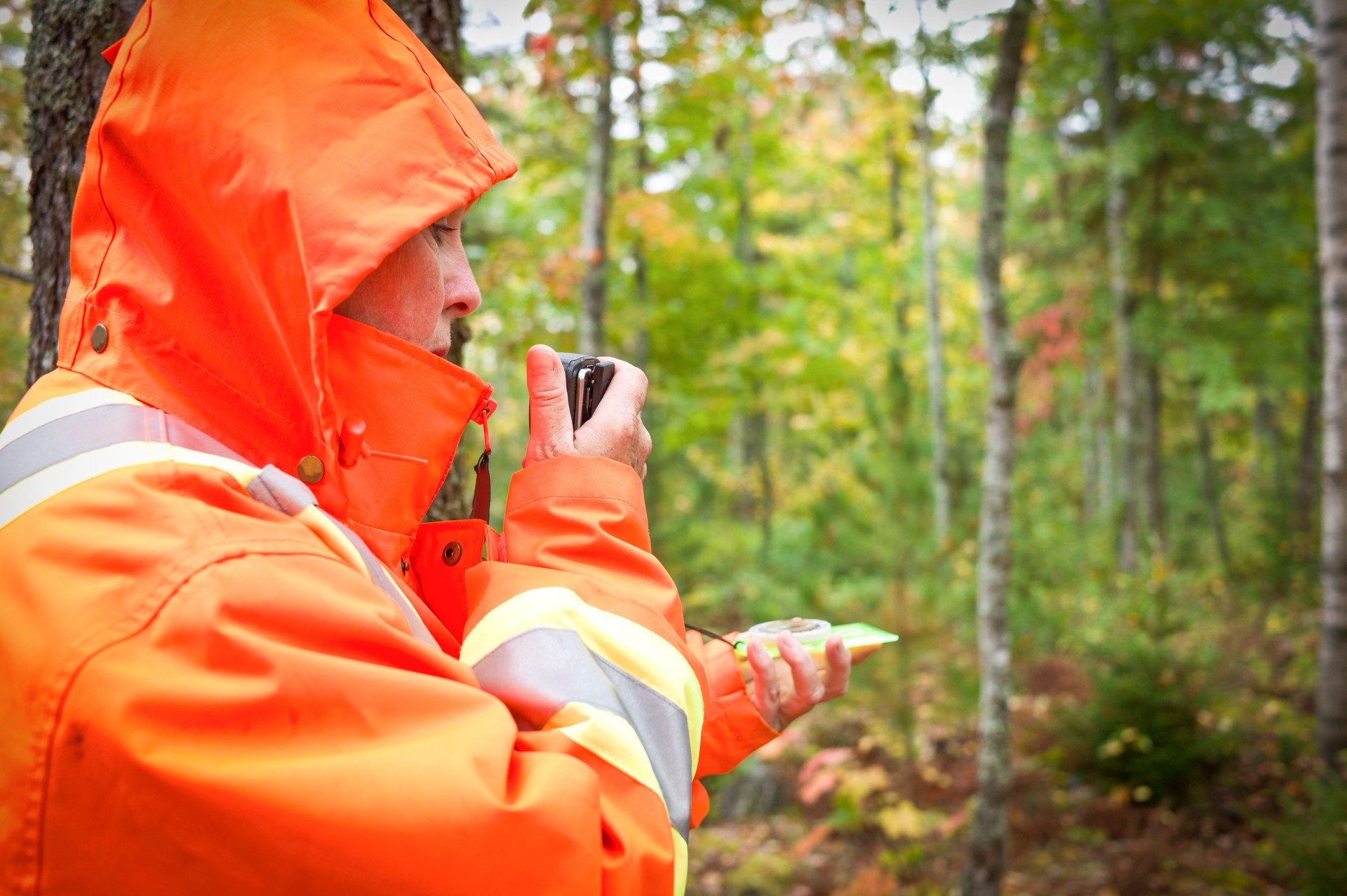 Search and Rescue Volunteer in Nova Scotia Forest
